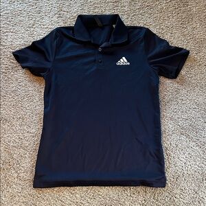 Adidas Dark Blue Polo Shirt with White Logo